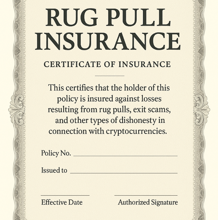 Rug Pull Insurance - Premium Protection Plan for Degen Investors